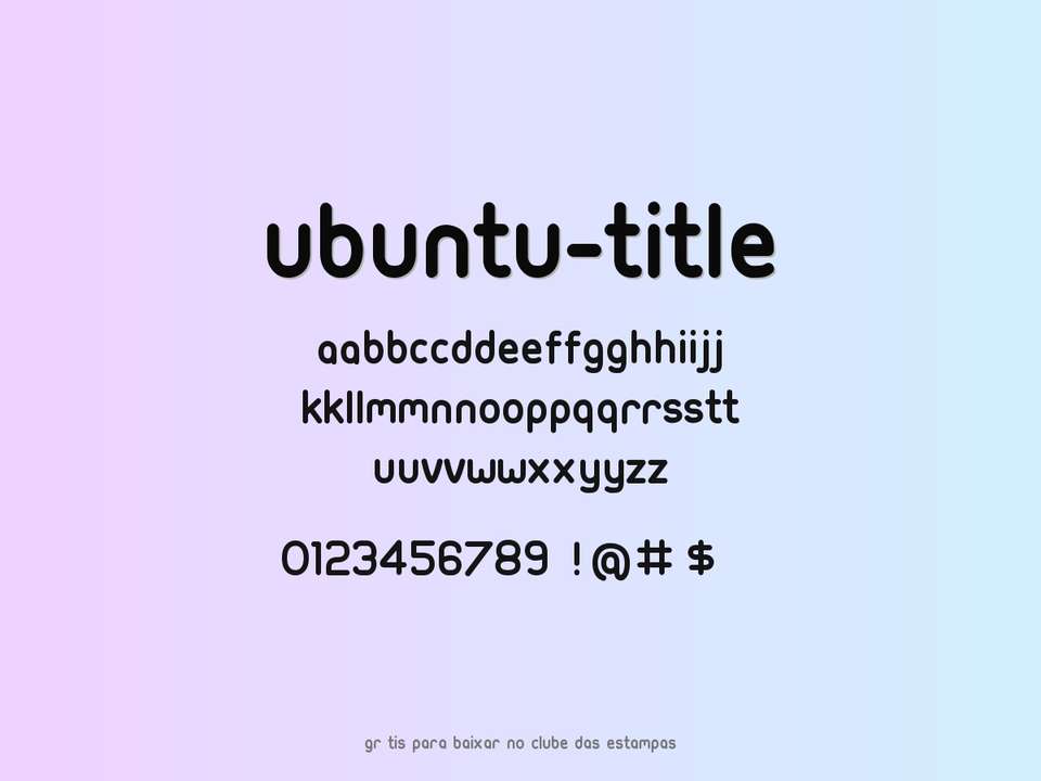 Fonte Ubuntu Title Grátis Para Baixar