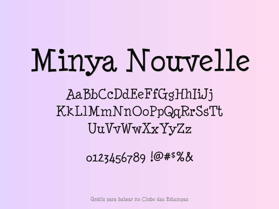 Fonte Minya Nouvelle Grátis Para Baixar