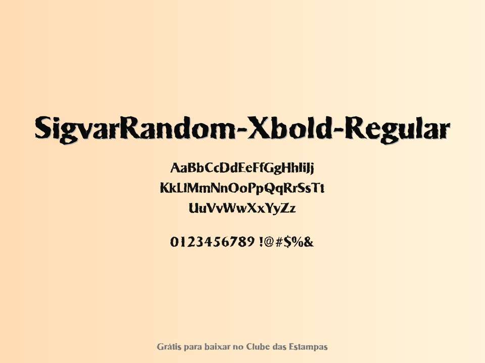 Fonte Sigvarrandom Xbold Regular Grátis Para Baixar
