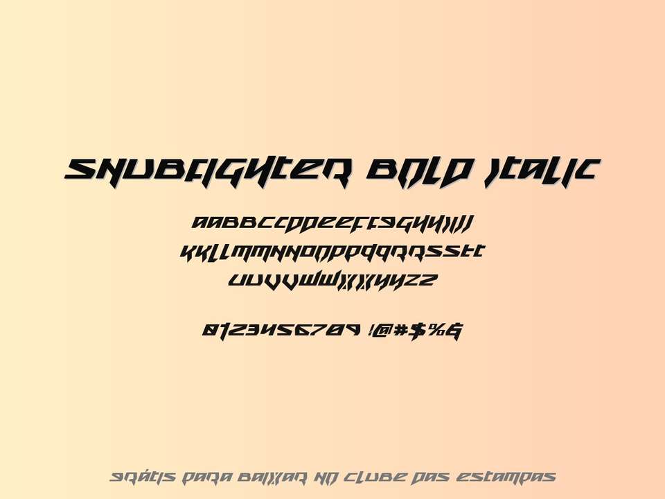 Fonte Snubfighter Bold Italic Grátis Para Baixar