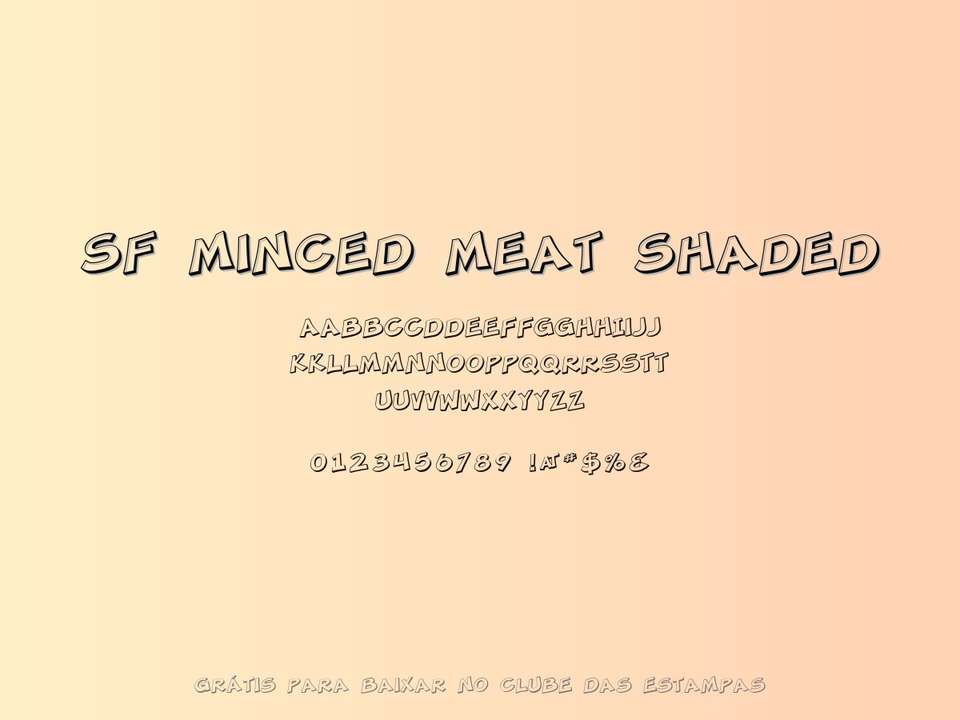 Fonte Sf Minced Meat Shaded Grátis Para Baixar