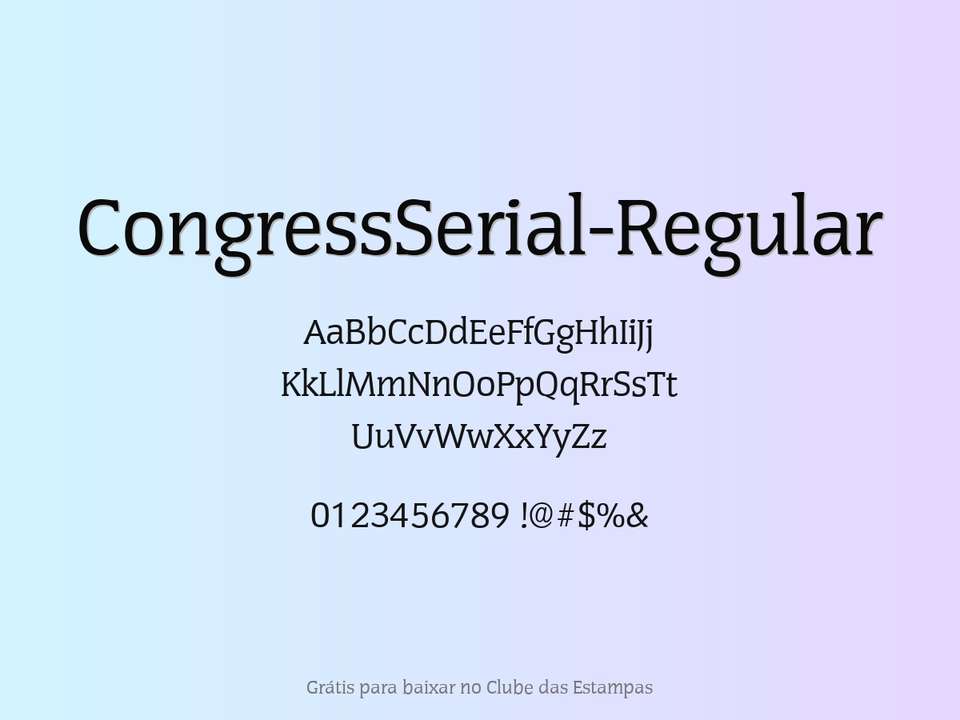 Fonte Congressserial Regular Grátis Para Baixar