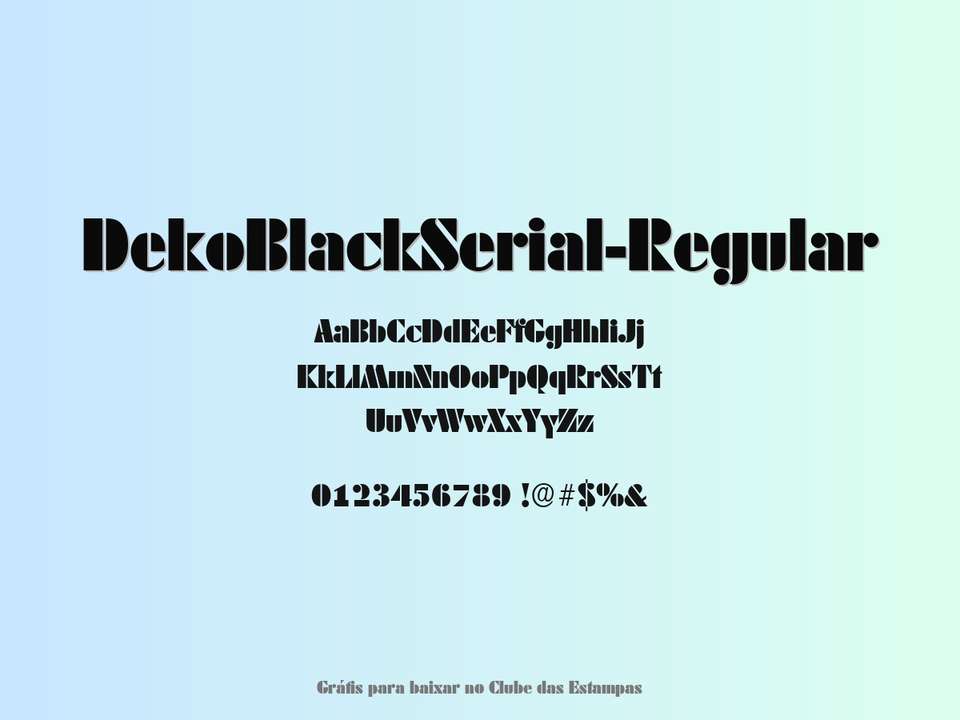 Fonte Dekoblackserial Regular Grátis Para Baixar