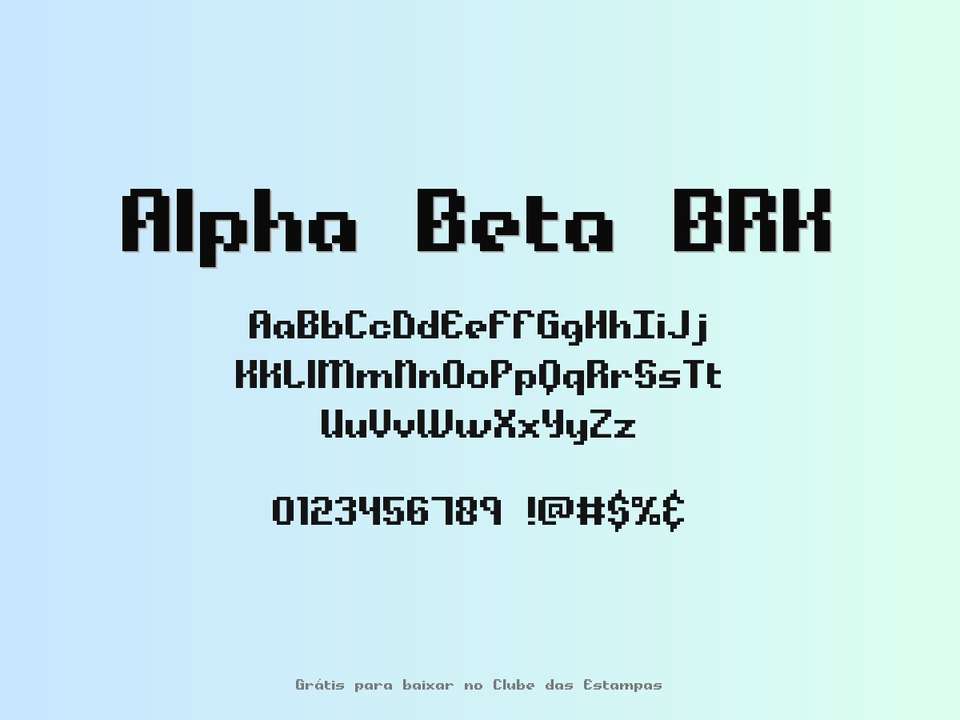 Fonte Alpha Beta Brk Grátis Para Baixar