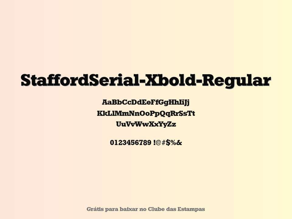 Fonte Staffordserial Xbold Regular Grátis Para Baixar