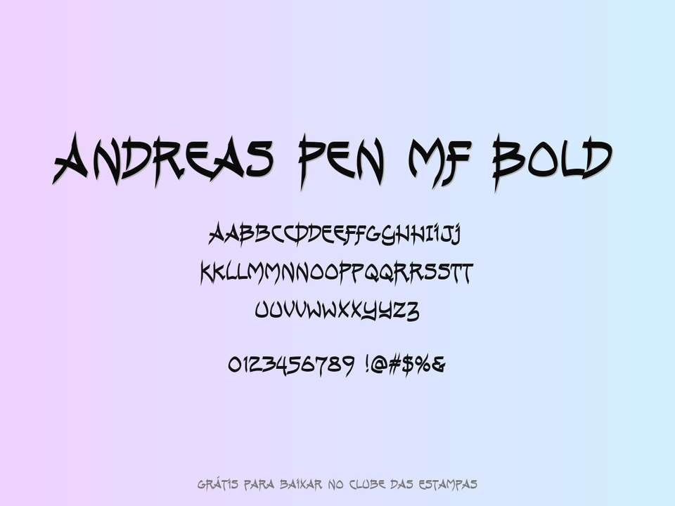 Fonte Andreas Pen Mf Bold Grátis Para Baixar
