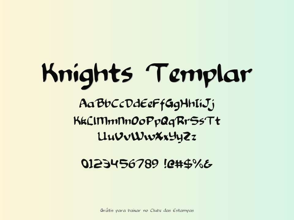 Fonte Knights Templar Grátis Para Baixar