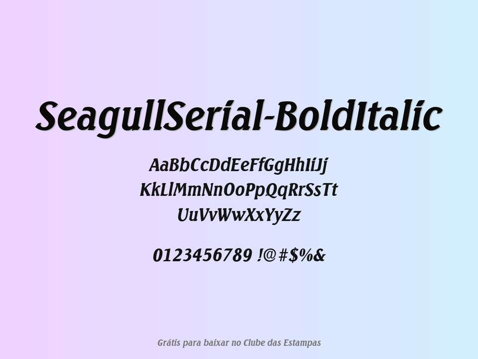 Fonte Seagullserial Bolditalic Grátis Para Baixar
