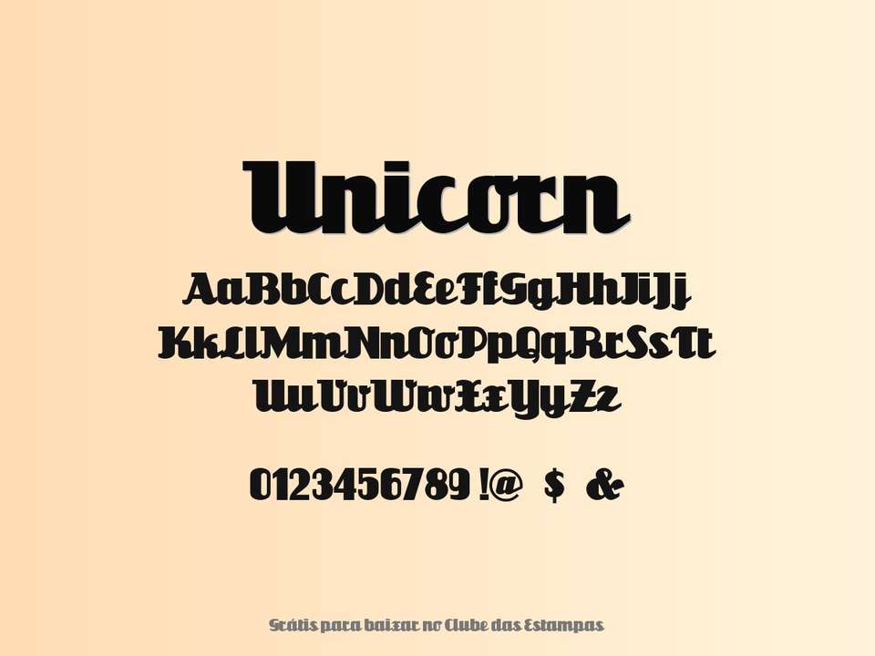 Fonte Unicorn Grátis Para Baixar