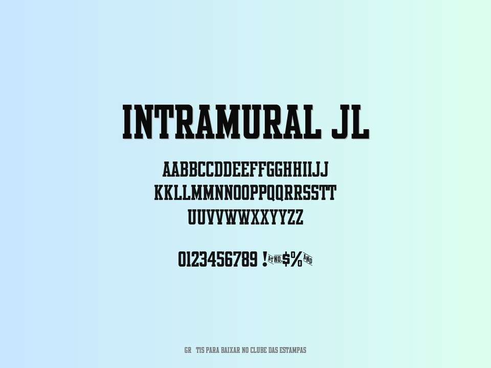Fonte Intramural Jl Grátis Para Baixar