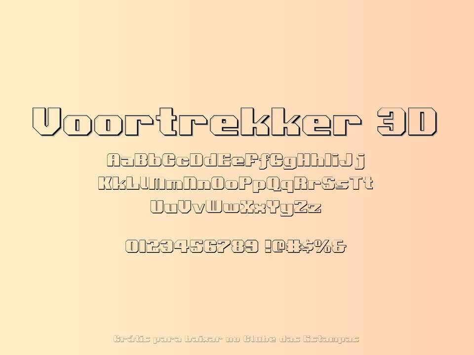Fonte Voortrekker 3d Grátis Para Baixar