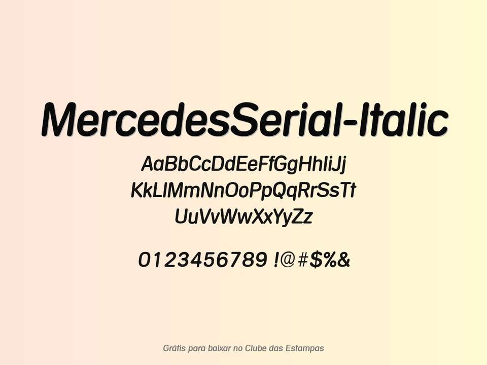 Fonte Mercedesserial Italic Grátis Para Baixar