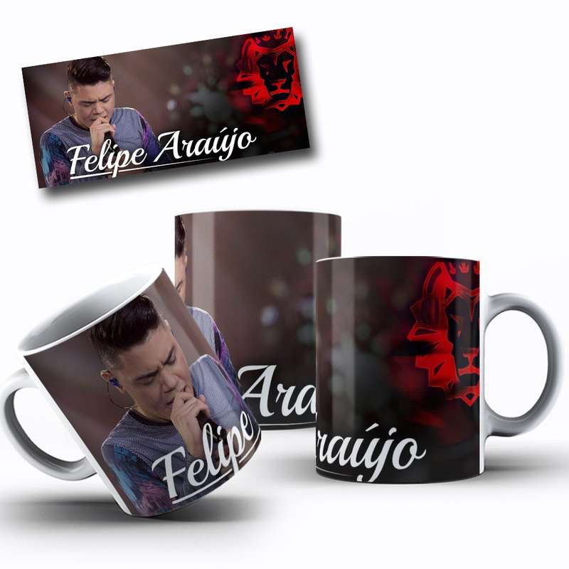 Arte Para Caneca Felipe Araújo Cantor 4