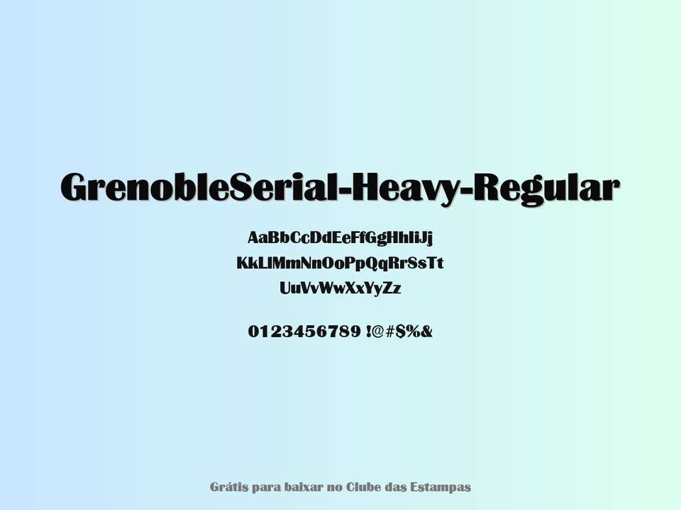 Fonte Grenobleserial Heavy Regular Grátis Para Baixar