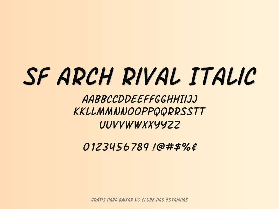 Fonte Sf Arch Rival Italic Grátis Para Baixar