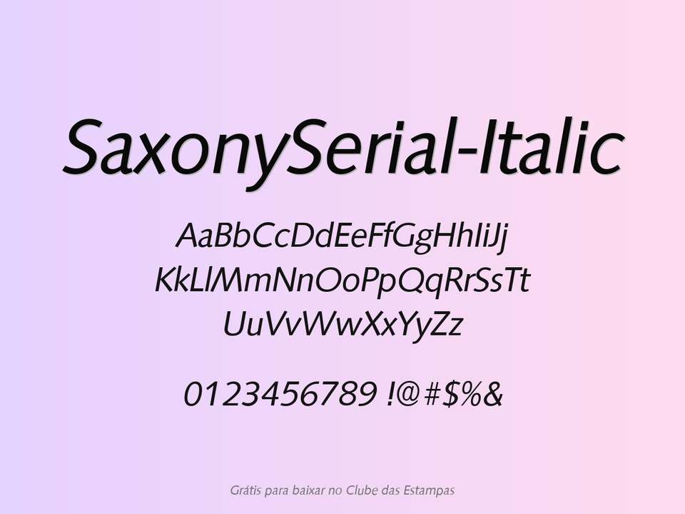Fonte Saxonyserial Italic Grátis Para Baixar
