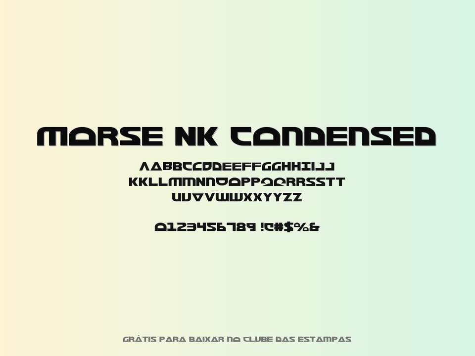 Fonte Morse Nk Condensed Grátis Para Baixar
