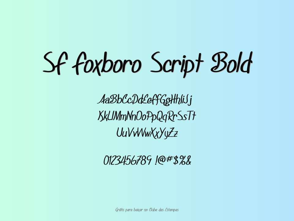 Fonte Sf Foxboro Script Bold Grátis Para Baixar