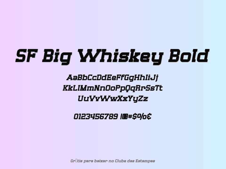 Fonte Sf Big Whiskey Bold Grátis Para Baixar