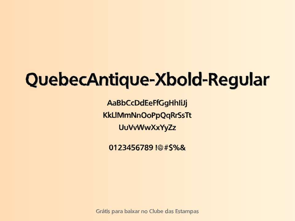 Fonte Quebecantique Xbold Regular Grátis Para Baixar