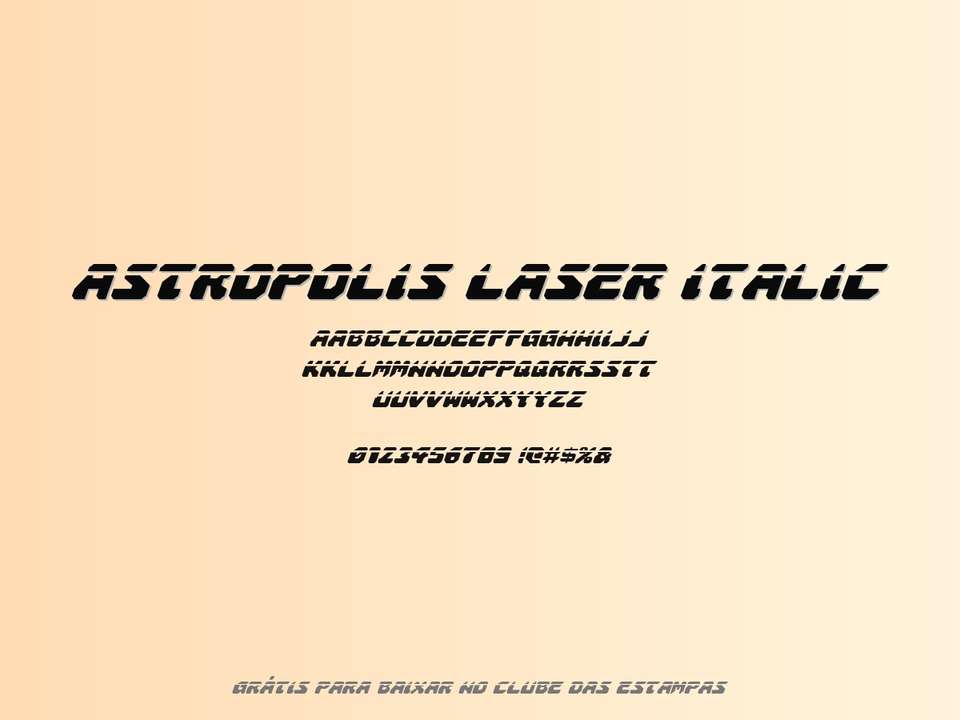 Fonte Astropolis Laser Italic Grátis Para Baixar