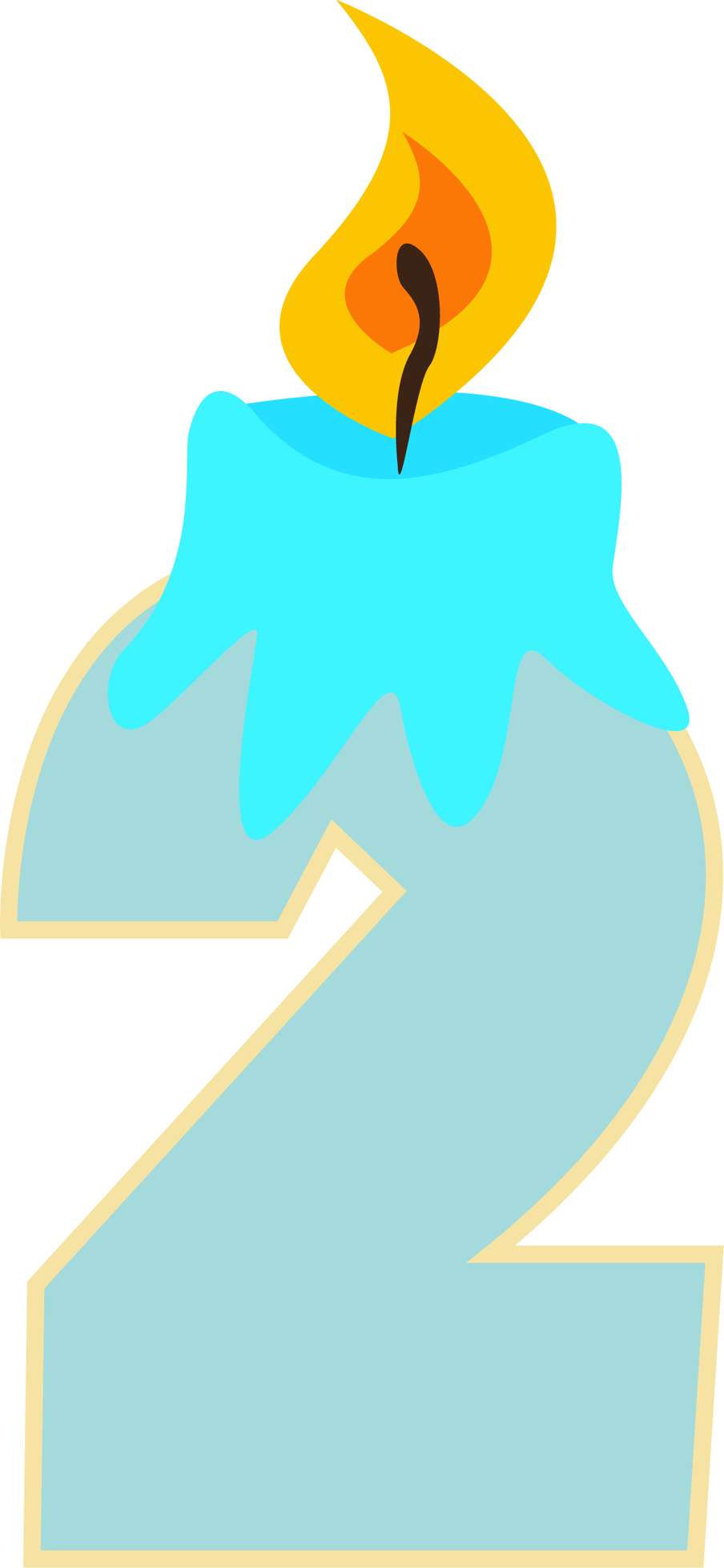 Elemento Numeral Aniversário Vela 2 Anos (6)