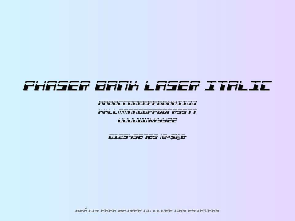 Fonte Phaser Bank Laser Italic Grátis Para Baixar