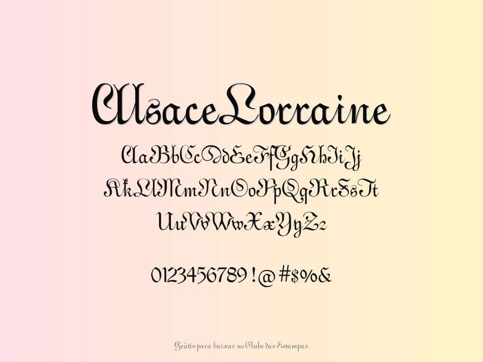 Fonte Alsacelorraine Grátis Para Baixar