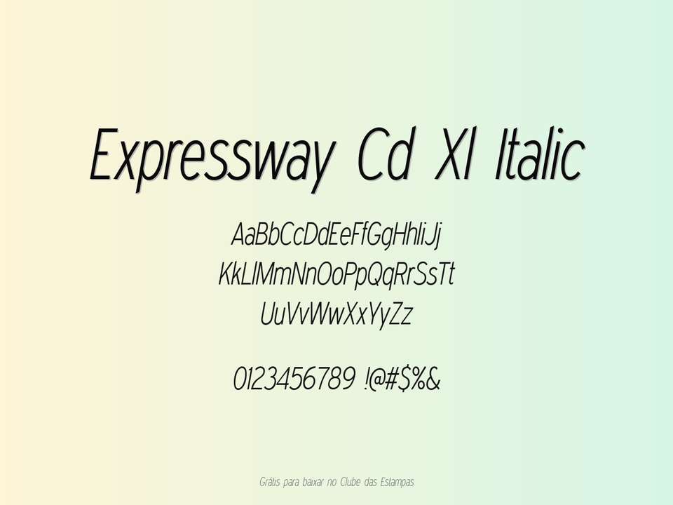 Fonte Expressway Cd Xl Italic Grátis Para Baixar