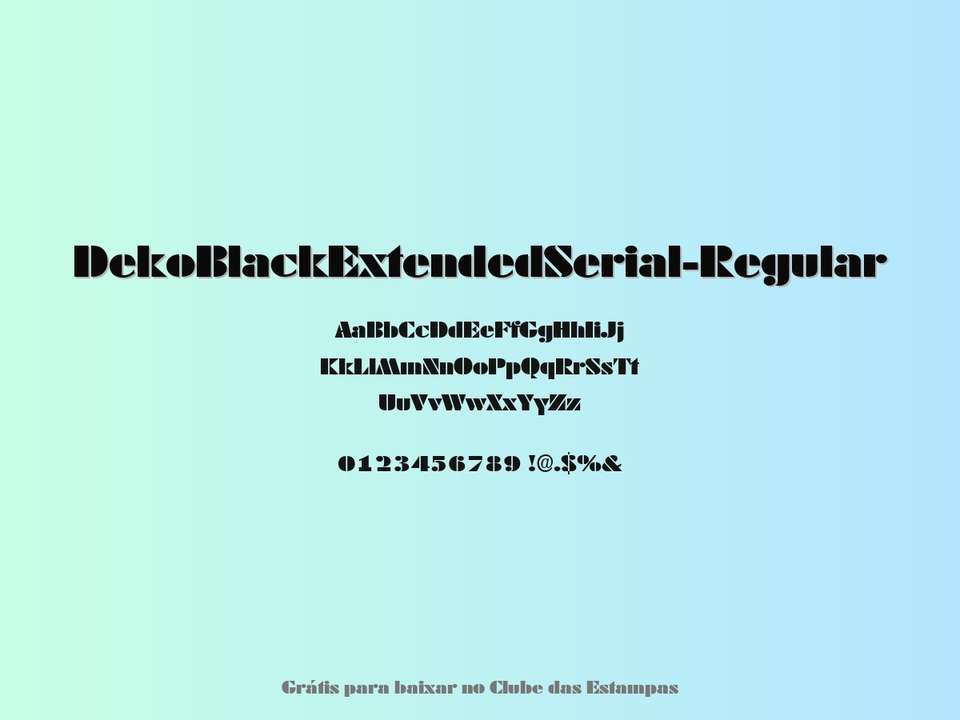 Fonte Dekoblackextendedserial Regular Grátis Para Baixar