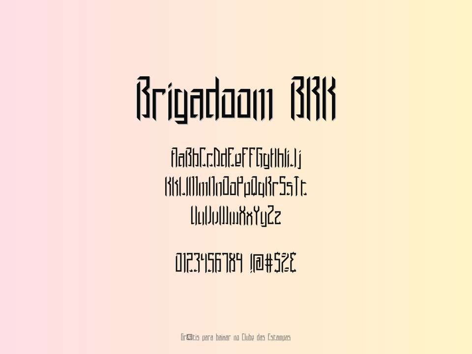 Fonte Brigadoom Brk Grátis Para Baixar
