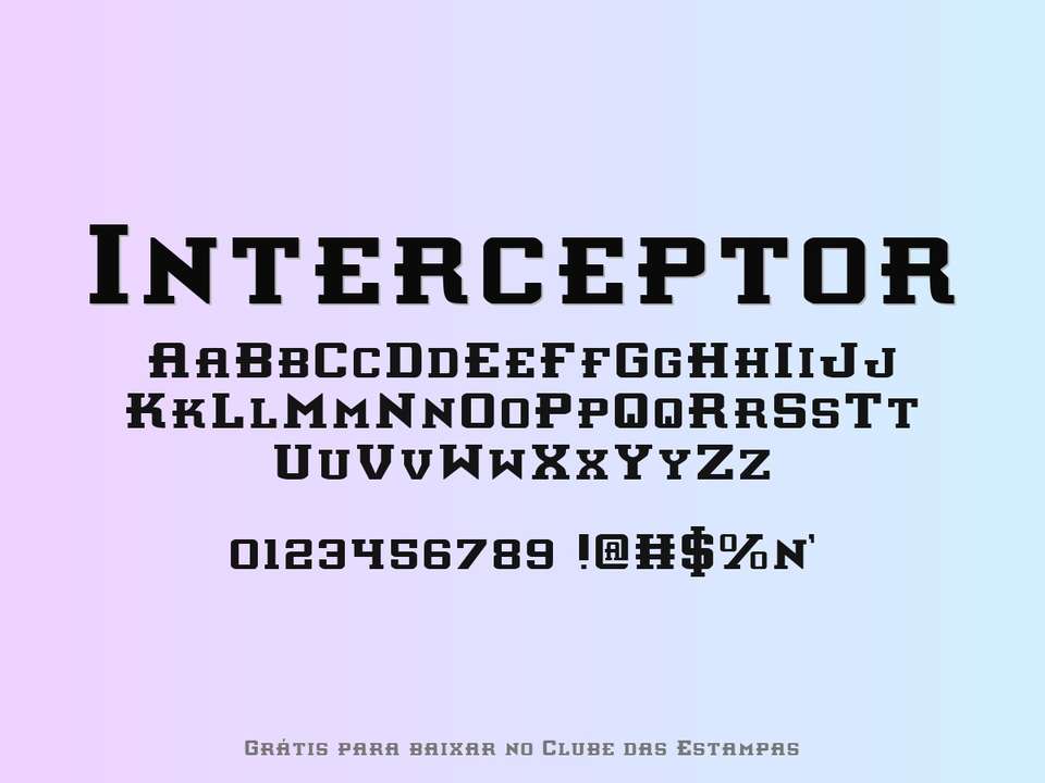 Fonte Interceptor Grátis Para Baixar
