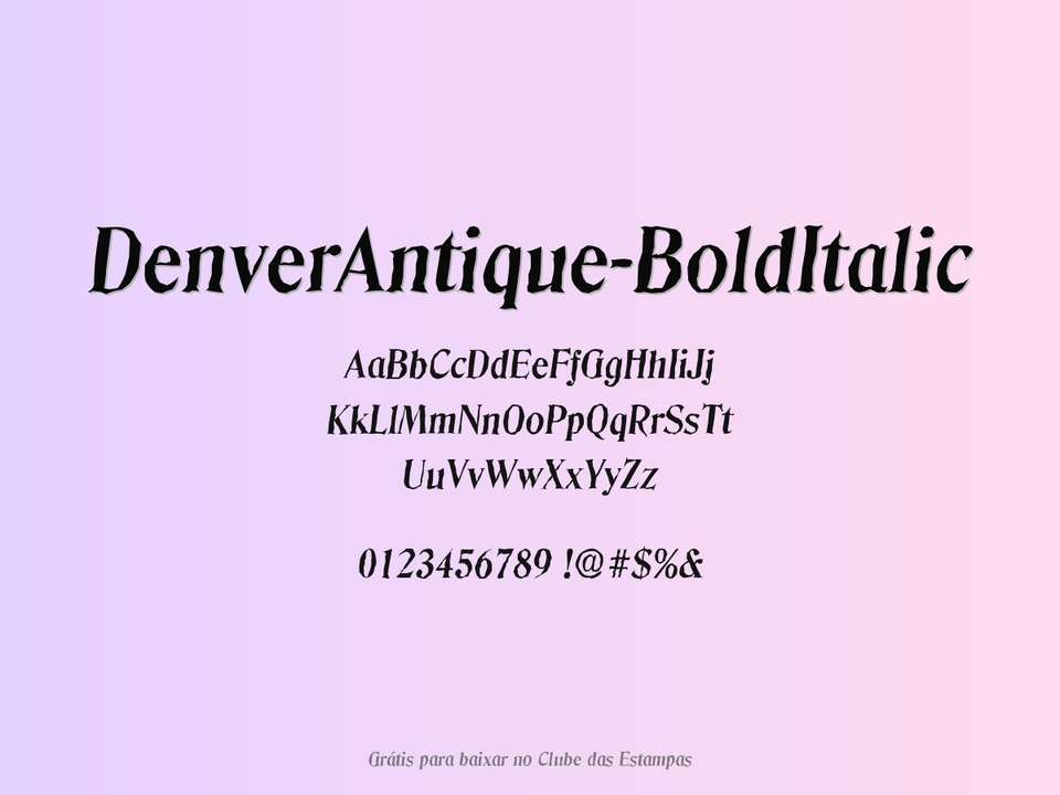 Fonte Denverantique Bolditalic Grátis Para Baixar