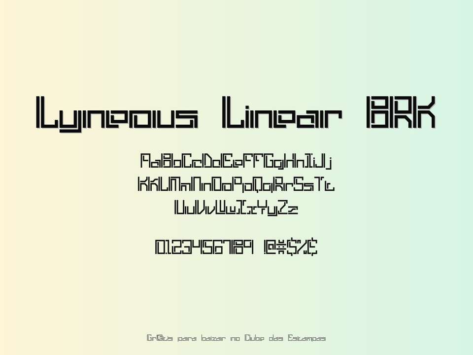 Fonte Lyneous Linear Brk Grátis Para Baixar