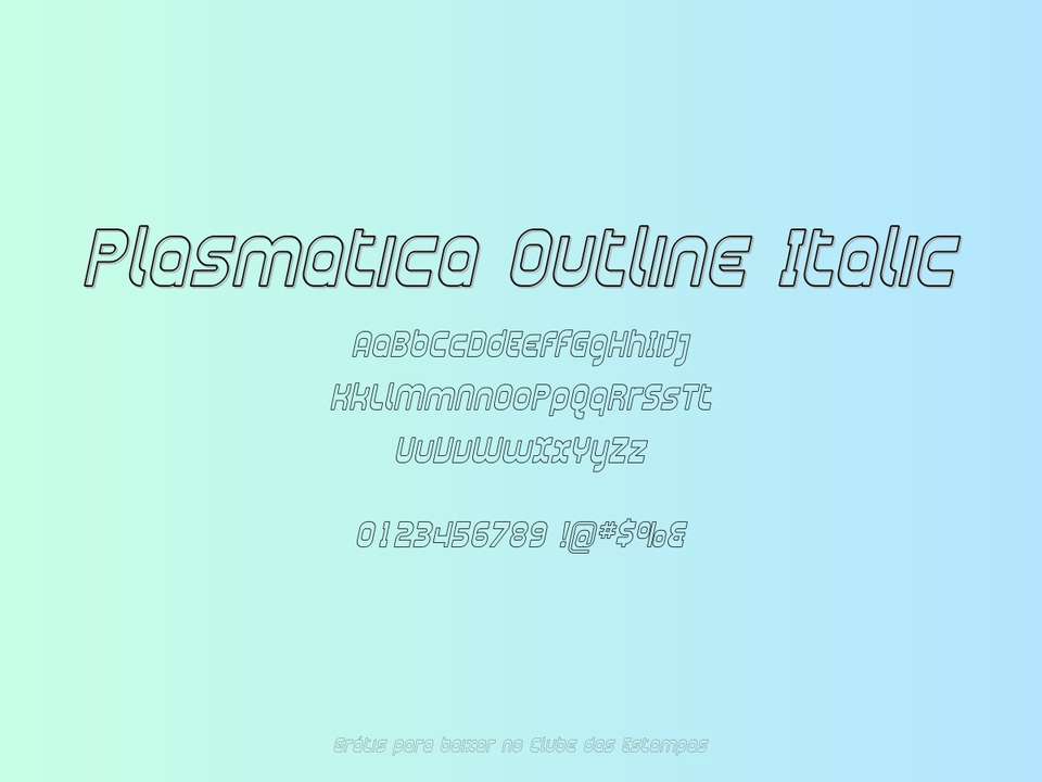 Fonte Plasmatica Outline Italic Grátis Para Baixar