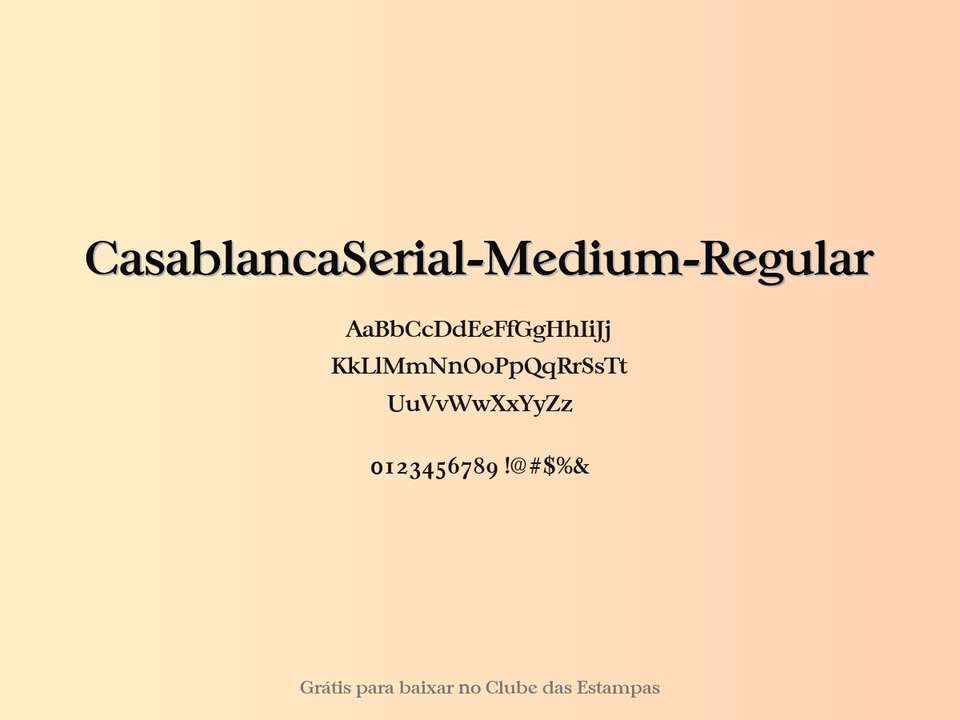 Fonte Casablancaserial Medium Regular Grátis Para Baixar