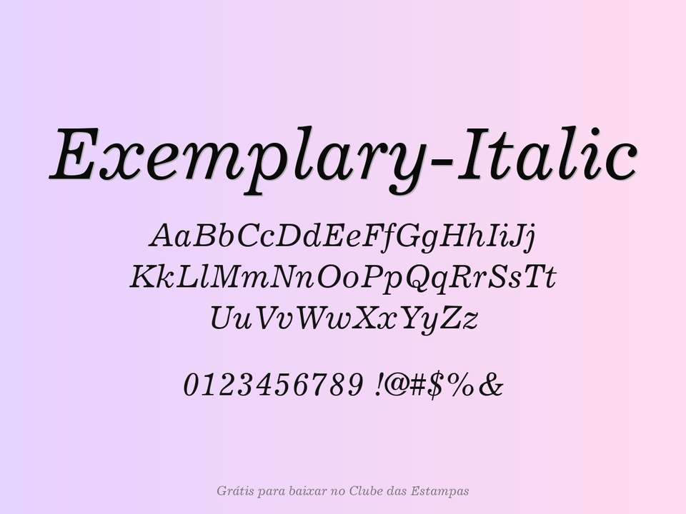Fonte Exemplary Italic Grátis Para Baixar
