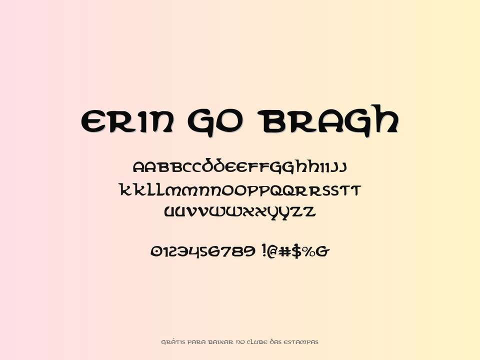 Fonte Erin Go Bragh Grátis Para Baixar