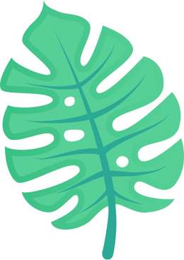 Elemento Folha Verde Costela De Adão Png (2)