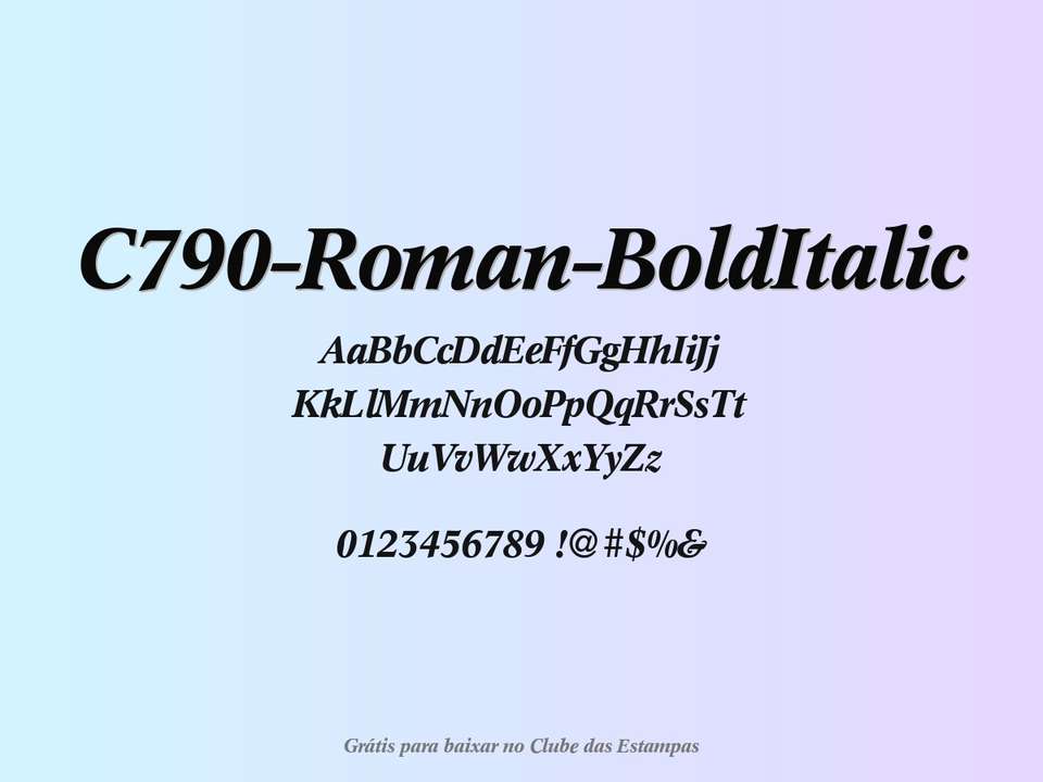 Fonte C790 Roman Bolditalic Grátis Para Baixar