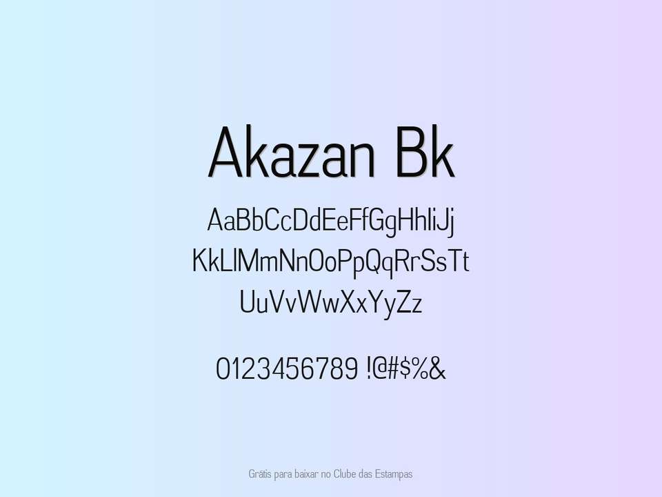 Fonte Akazan Bk Grátis Para Baixar