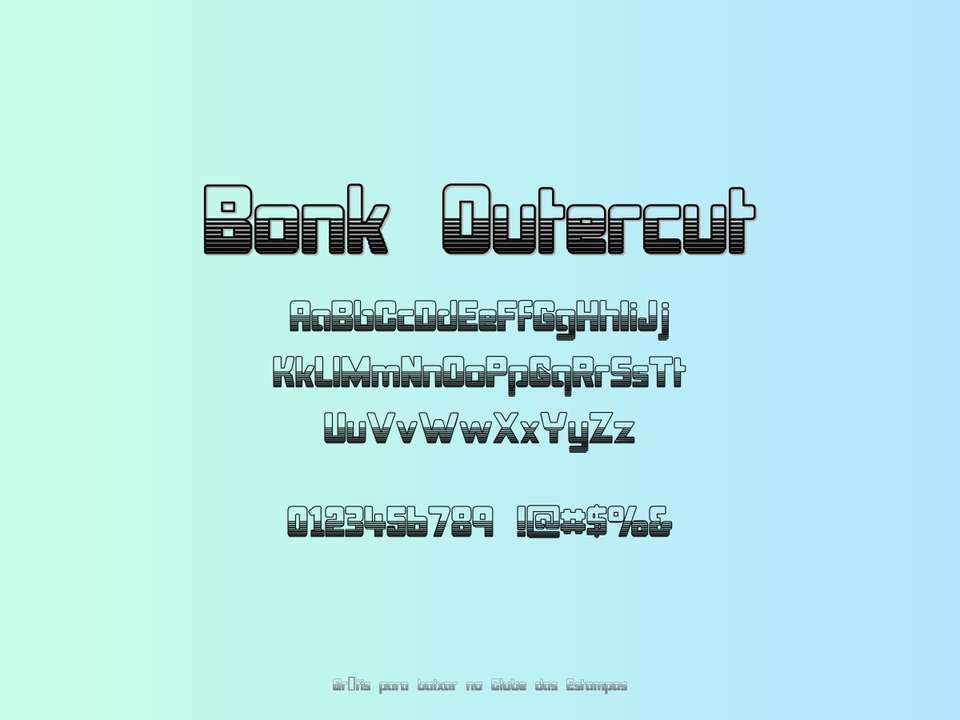 Fonte Bonk Outercut Grátis Para Baixar