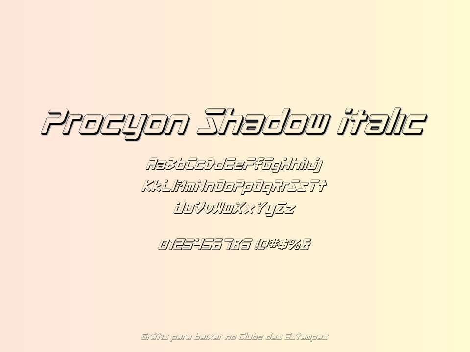 Fonte Procyon Shadow Italic Grátis Para Baixar