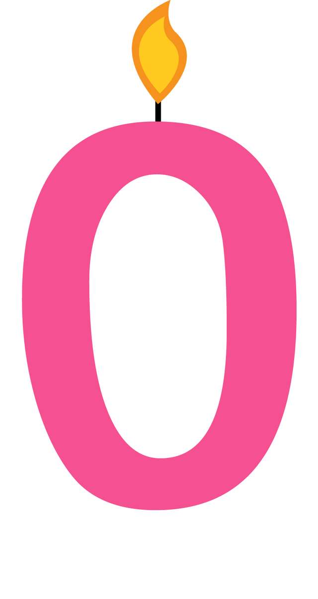Elemento Numeral Aniversário Vela 0 Zero (4)