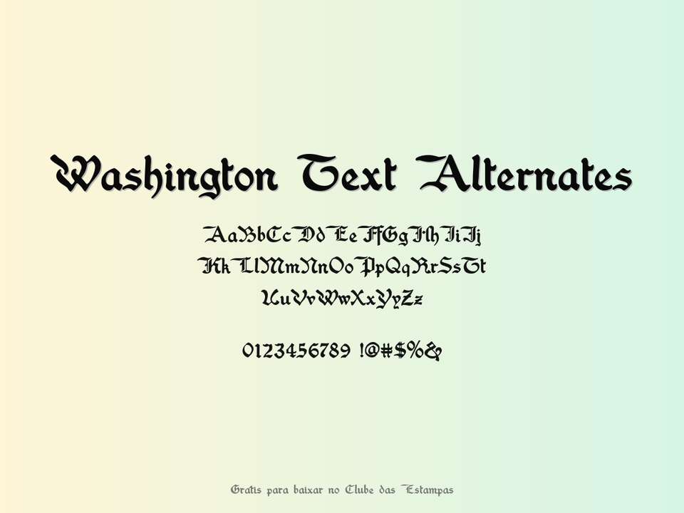 Fonte Washington Text Alternates Grátis Para Baixar