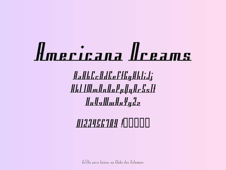 Fonte Americana Dreams Grátis Para Baixar