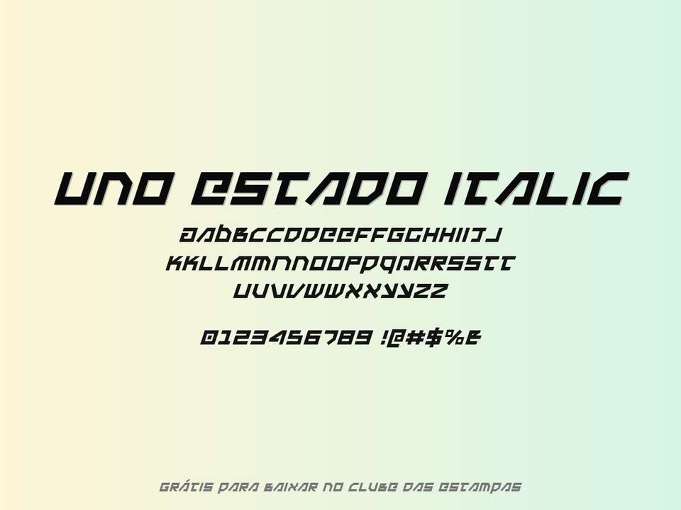 Fonte Uno Estado Italic Grátis Para Baixar