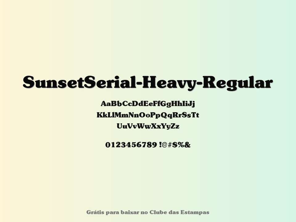 Fonte Sunsetserial Heavy Regular Grátis Para Baixar