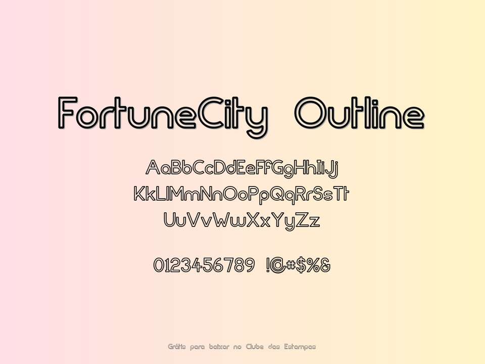 Fonte Fortunecity Outline Grátis Para Baixar