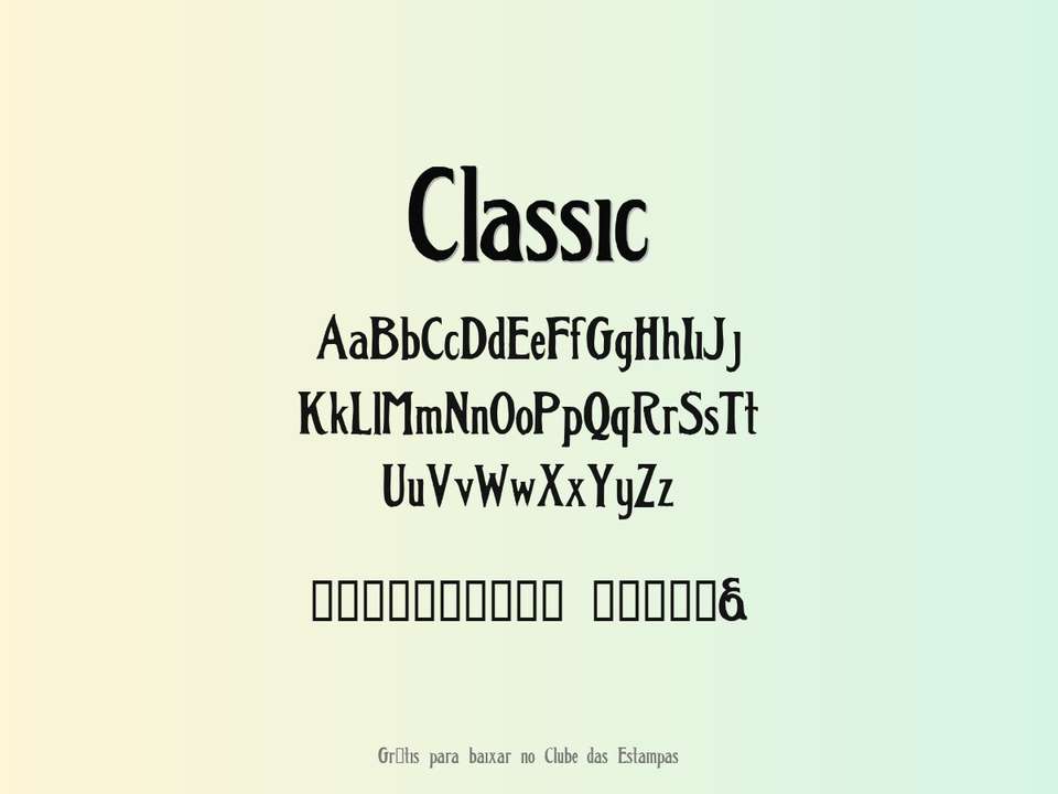 Fonte Classic Grátis Para Baixar